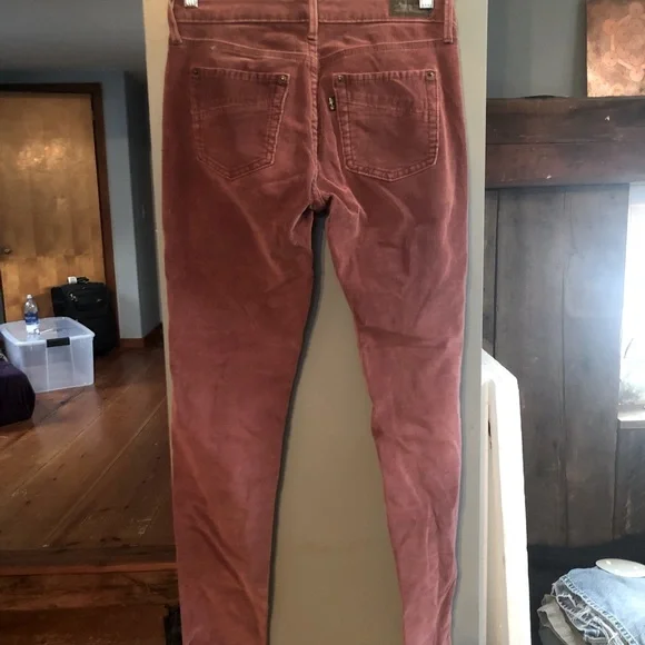 Women dusty rust stretch skinny. - Picture 3 of 4